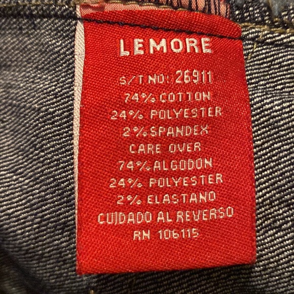 VINTAGE LE MORE RARE DENIM BELT JACKET AND FLARE JEAN SET - Picture 6 of 10